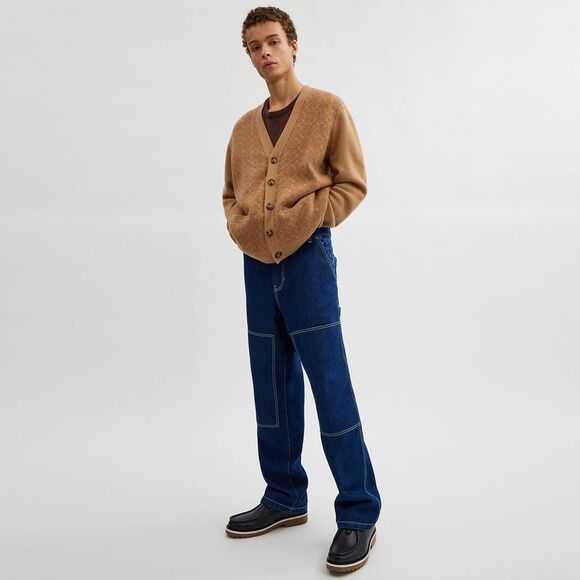 NWT Coach Outlet Relaxed Straight Fit Denim Carpenter Pants - Picture 2 of 5